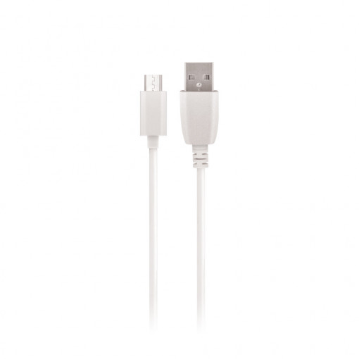 Cablu incarcare Maxlife USB - microUSB 1.0 m 2A alb