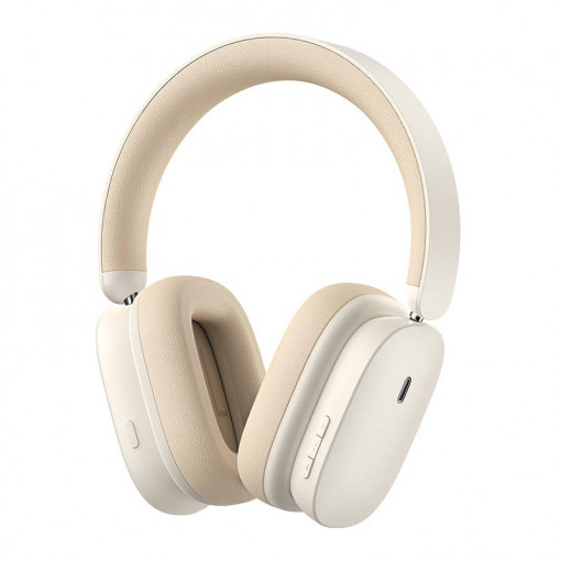Casti wireless Baseus Bowie H1 Bluetooth 5.2, ANC noise cancelling (alb)