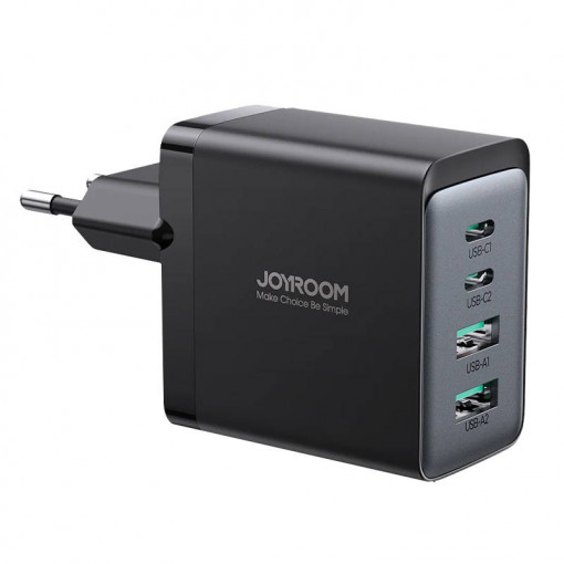 Incarcator de perete GaN Ultra 65W 2C1A Cablu C-C Joyroom TCG01 (negru)