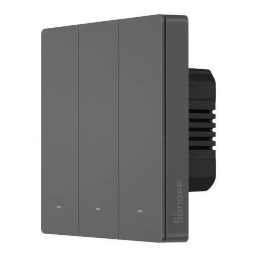 Intrerupator Smart de Perete Wi-Fi 3 Canale Sonoff M5-3C-86 (Gri)