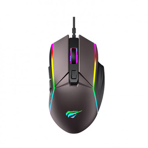 Mouse pentru jocuri Havit MS1028 RGB 1200-7200 DPI (ocru)