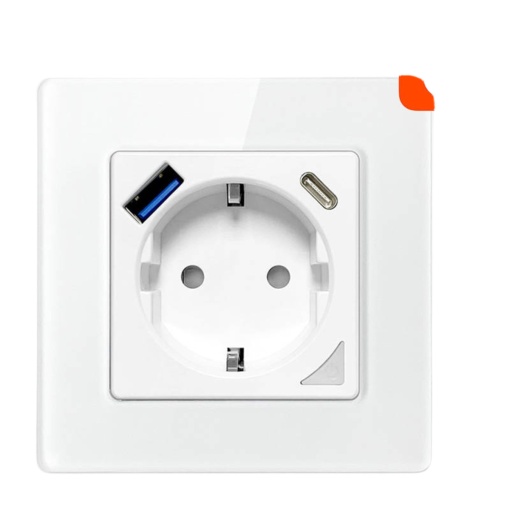 Priza Inteligenta WiFi Avatto N-WOT10-USB-W TUYA USB USB-C (Alb)