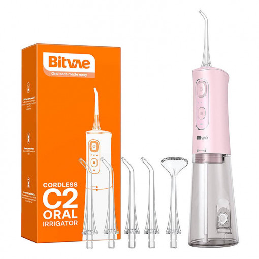Set de ata dentara de apa cu duze Bitvae C2 (roz)