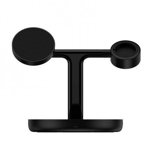 Suport cu incarcator inductie magnetic BASEUS Swan 3 in 1 20W USB-C (negru) WXTE000101