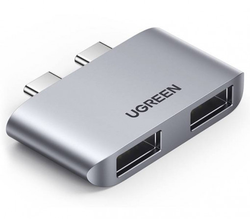 Adaptor 2x USB-C la 2x USB 3.1 UGREEN CM413 (gri) 10913