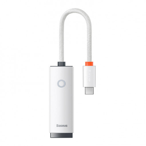 Adaptor de retea Baseus Lite Series USB-C la RJ45, 100Mbps (alb) WKQX000202
