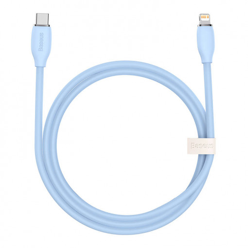 Cablu de date rapid BASEUS Jelly USB-C la Lightning 20W 2m (albastru) CAGD020103