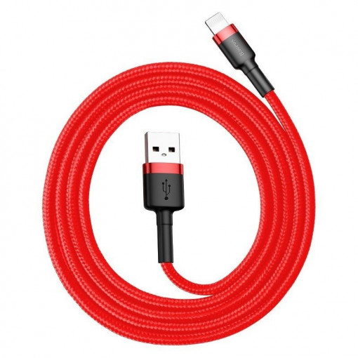 Cablu de date USB la Lightning Baseus Cafule 1.5A 2m (rosu) CALKLF-C09