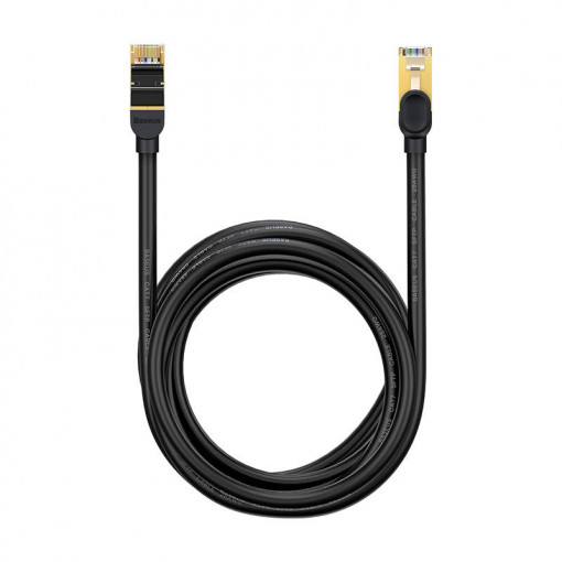 Cablu de retea Baseus Ethernet RJ45, 10 Gbps, 5m (negru) WKJS010501