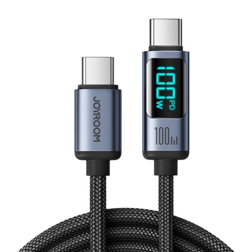 Cablu Incarcare Rapida USB-C 100W 1.2 m Display LED Joyroom S-CC100A16 (Negru)