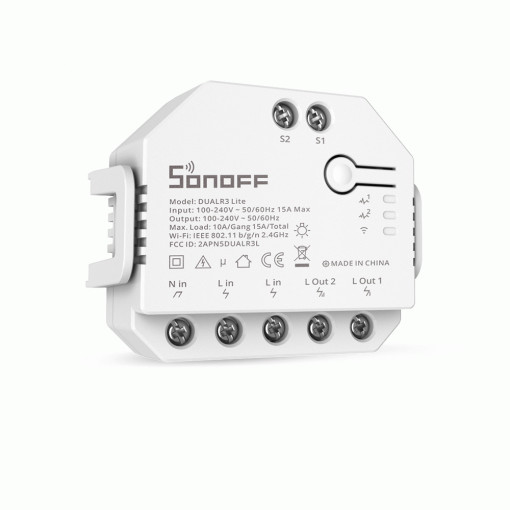 Comutator inteligent WiFi Sonoff Dual R3 Lite