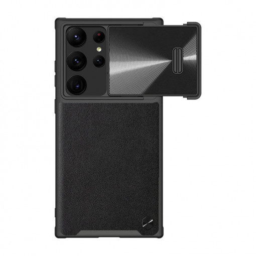 Husa Nillkin CamShield din piele pentru Samsung Galaxy S23 Ultra (neagra)