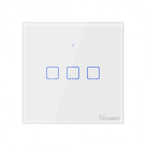 Intrerupator smart triplu WiFi Sonoff T0 EU TX (3 canale) IM190314011