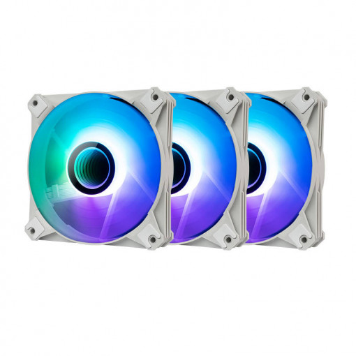 Set de ventilatoare pentru computer Darkflash INF8 ARGB 3in1 120x120 (alb)