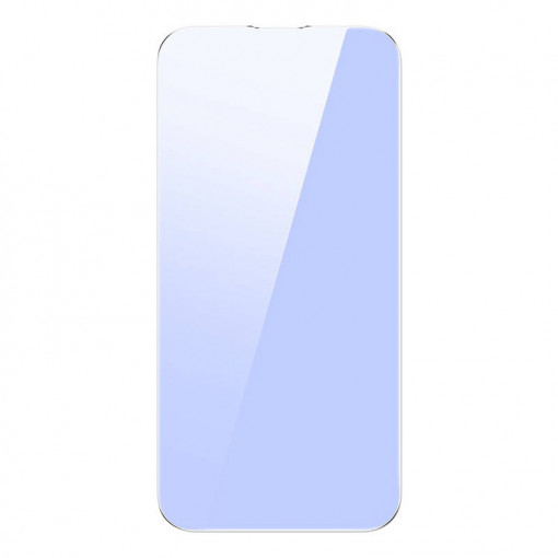 Sticla securizata Baseus Anti-lumina albastra 0.3 mm pentru iPhone 14 Plus/13 Pro Max (2 buc) SGBL080202