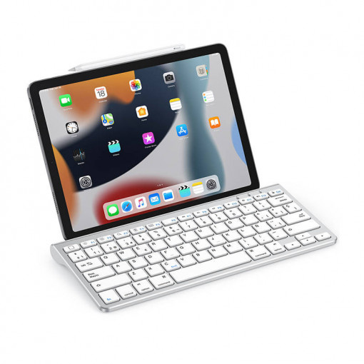 Tastatura Wireless Pentru IPad Omoton KB088 Cu Suport Tableta (argintiu)