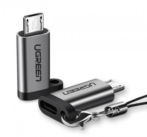 Adaptor USB-C la Micro USB UGREEN US282 (gri) 50590