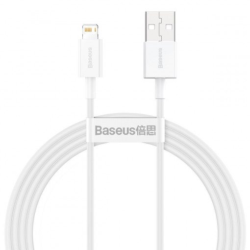 Cablu de date Baseus Superior Series USB la Lightning 2.4A 1.5m (alb) CALYS-B02