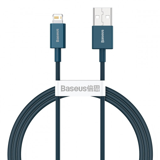 Cablu de date Baseus Superior Series USB la Lightning 2.4A 1m (albastru) CALYS-A03