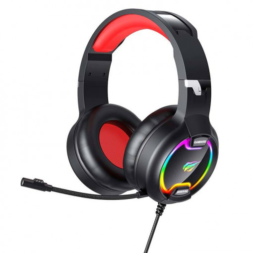Casti pentru gaming Havit GAMENOTE H2233D RGB (negru/rosu)