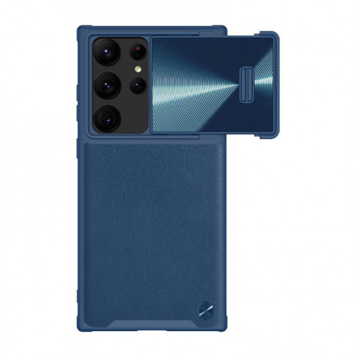 Husa Nillkin CamShield din piele pentru Samsung Galaxy S23 Ultra (albastru)