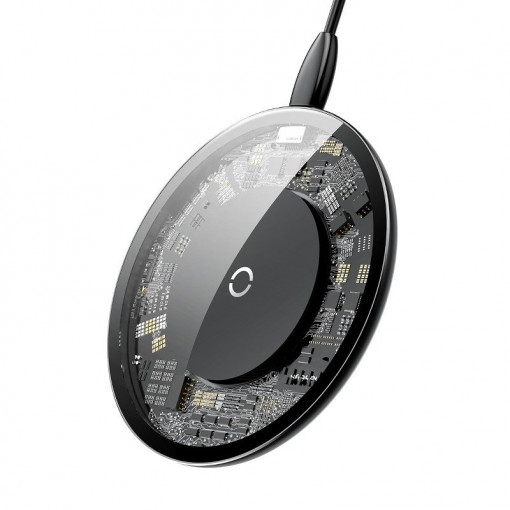 Incarcator wireless Baseus Simple Qi 10W Lightning (transparent) CCALL-AJK01
