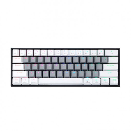 Tastatura mecanica wireless Delux KM33 BT RGB (alb/gri)