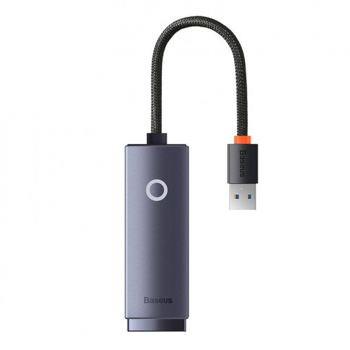 Adaptor Retea Baseus Lite Series USB la RJ45, 1000 Mbps (Gri) WKQX000113
