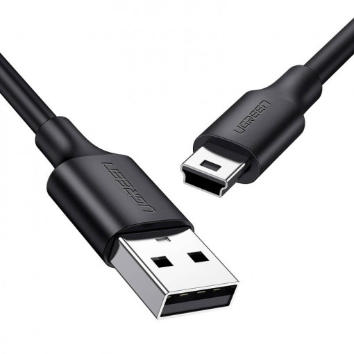 Cablu de date USB la mini USB UGREEN US132, 0.25 m (negru) 10353