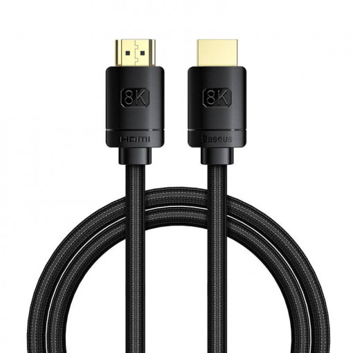 Cablu HDMI 2.1 Baseus High Definition Series, 8K 60Hz, 3D, HDR, 48Gbps, 1m (negru) CAKGQ-J01