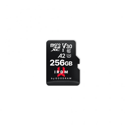 Card memorie microSD IRDM 256GB GoodRam UHS-I U3 A2 V30 cu adaptor