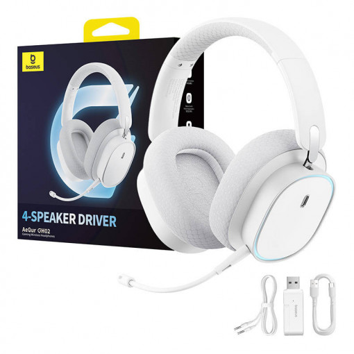 Casti gaming wireless Baseus AeQur GH02 (alb) A00050800211-00