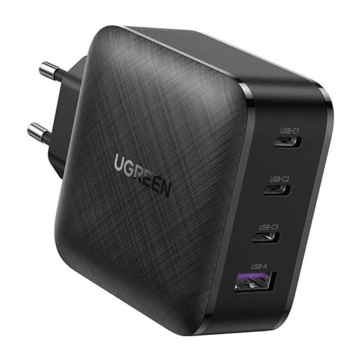 Incarcator de perete GaN UGREEN CD224, 3x USB-C, 1x USB, Power Delivery 3.0, GaN, 65W (negru) 70774