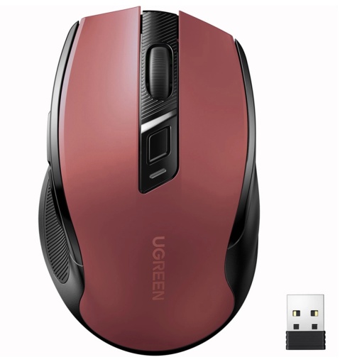 Mouse Wireless UGREEN MU006 2.4 GHz Bluetooth 800-4000DPI (Rosu) 25752