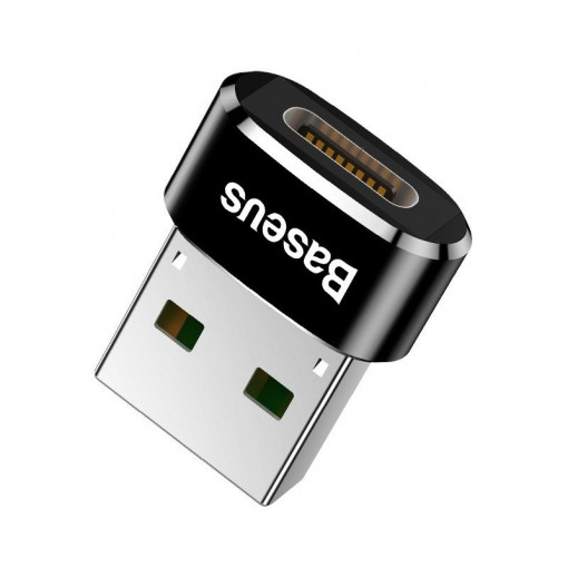 Adaptor conversie BASEUS USB-C la USB-A 5A (negru) CAAOTG-01