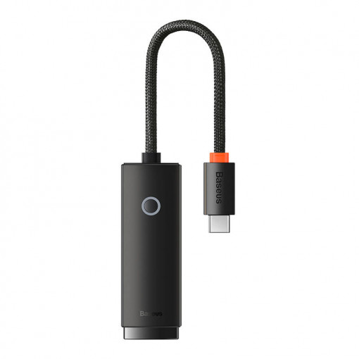 Adaptor de retea Baseus Lite Series USB-C la RJ45, 100 Mbps (negru) WKQX000201