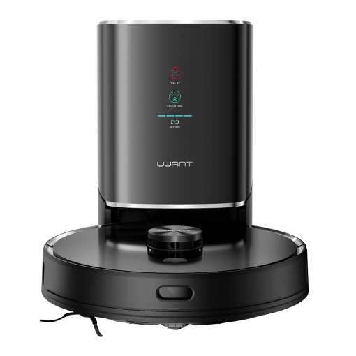 Aspirator Robot Inteligent cu Statie UWANT U100 50W 2600Pa, Functie MOP, Suprafata Max 320 m² (Negru)