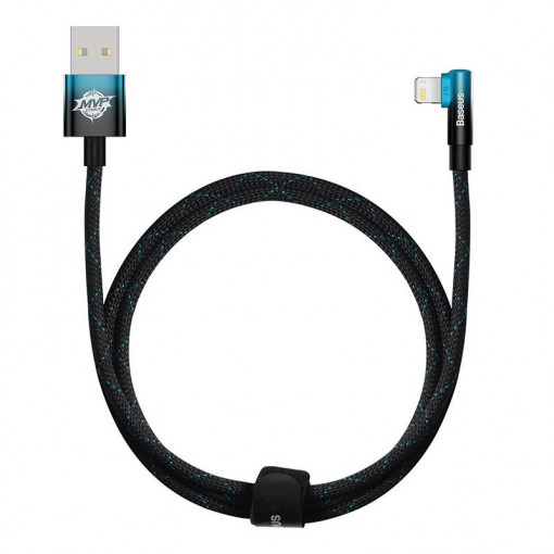 Cablu de date Baseus USB la Lightning MVP 2 20W 1m (negru-albastru) CAVP000021