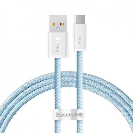 Cablu de date rapid USB la USB-C Baseus Dynamic Series, 100W, 1 m (albastru) CALD000603