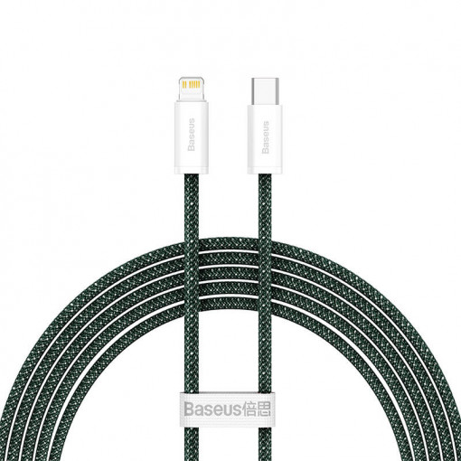 Cablu de date USB-C la Lightning Baseus Dynamic 2, 20W, 2m (verde) CALD040306
