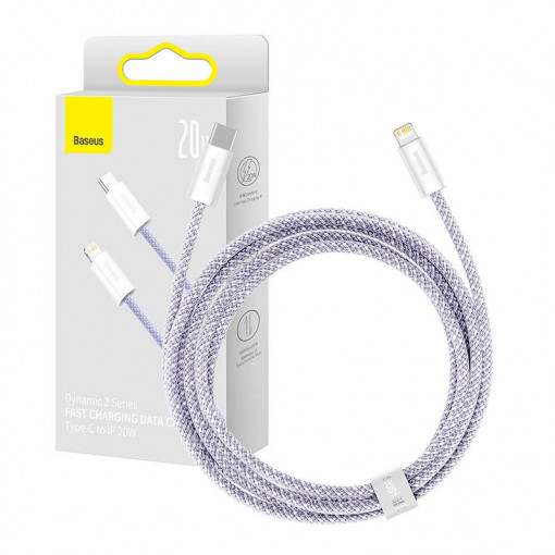 Cablu de date USB-C la Lightning Baseus Dynamic 2 Series 20W 2m (violet) CALD040305