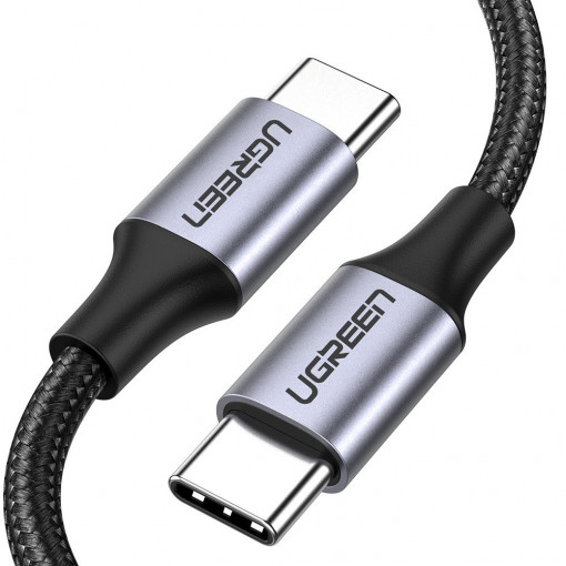 Cablu de date USB-C la USB-C UGREEN US261, 60W, 2m (negru) 50152