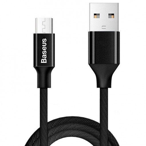 Cablu de date USB la Micro USB Baseus Yiven 150cm 2A - Negru CAMYW-B01