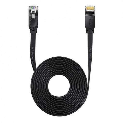 Cablu de retea Baseus Ethernet RJ45, 1 Gbps, 10m (negru) WKJS000201