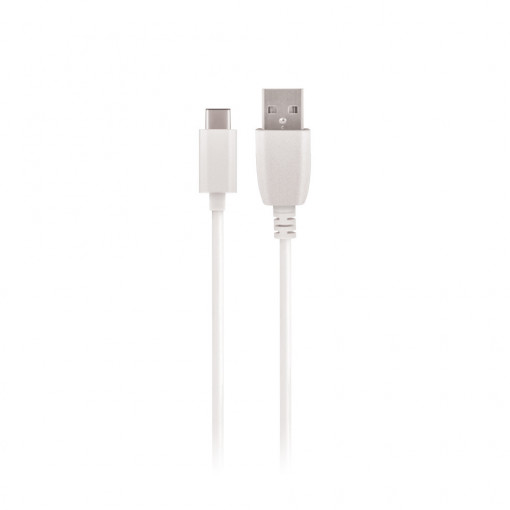 Cablu incarcare Maxlife USB - USB-C 1.0 m 2A alb