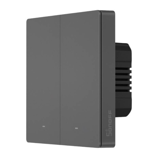 Intrerupator Smart de Perete Wi-Fi 2 Canale Sonoff M5-2C-86 (Gri)