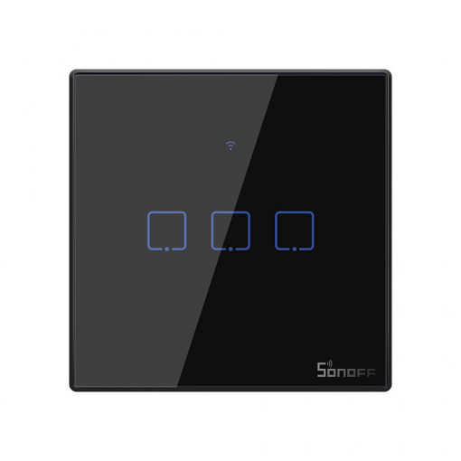 Intrerupator smart triplu WiFi + RF 433 Sonoff T3 EU TX (3 canale) IM190314020