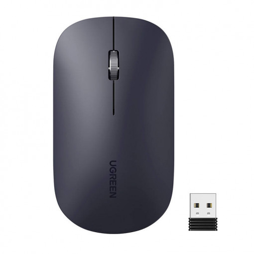 Mouse wireless portabil UGREEN 1000-4000DPI 2.4G (negru) 90372