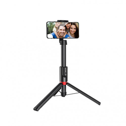Selfiestick, trepied Bluetooth BlitzWolf BW-BS10 Plus pentru smartphone-uri (negru)