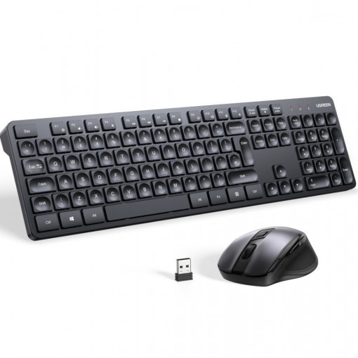 Set mouse si tastatura wireless Ugreen MK006 2.4 Ghz - negru 15720